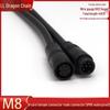 Waterproof M8 Aviation Plug with Cable: 2-6 Pin Male & Female Connector
