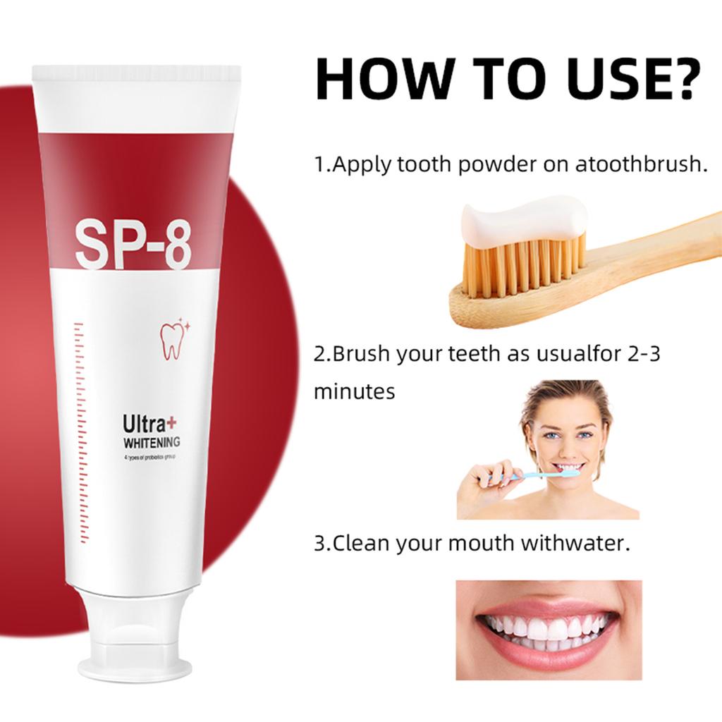 Sp8 Super Whitening, Sp8 Toothpaste, Super Whitening Teeth, Probiotic Whitening Toothpaste, Deep Cleaning Care Toothpaste, Fresh Breath