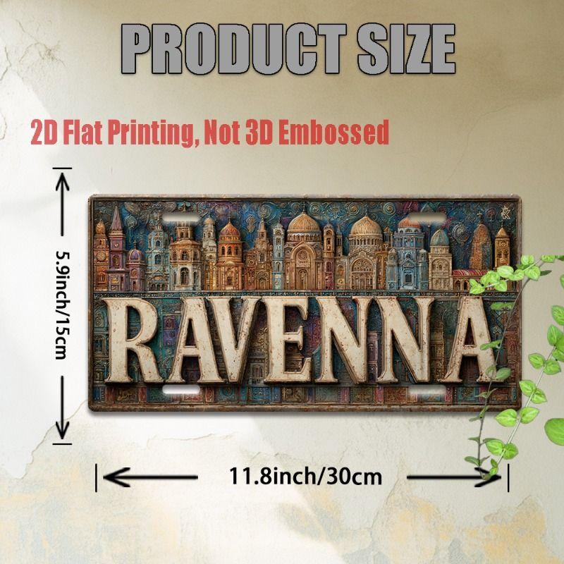 Retro Metal Wall Art Travel Cityscape Decor for Living Room Bedroom Cafe