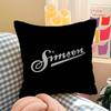 S-Simsons Logo Kissenbezug Kissenhülle Polsterung Sofa Wurfkissen Heimdekoration Kissenbezug