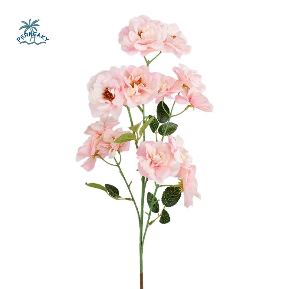 Real Touch Artificial Rose Flower Realistic Artificial Simulation Big Rose Camellia Handmade Fake Flower Dining Table