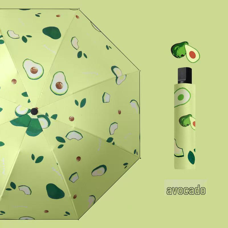 UV Protection Sun & Rain Foldable Umbrella with Black Coating for Students