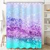 Sparkling Glitter Shower Curtain Bold Colorful Printed Bathtub Decor Inches Water Resistant Fabric Bathroom Accessories