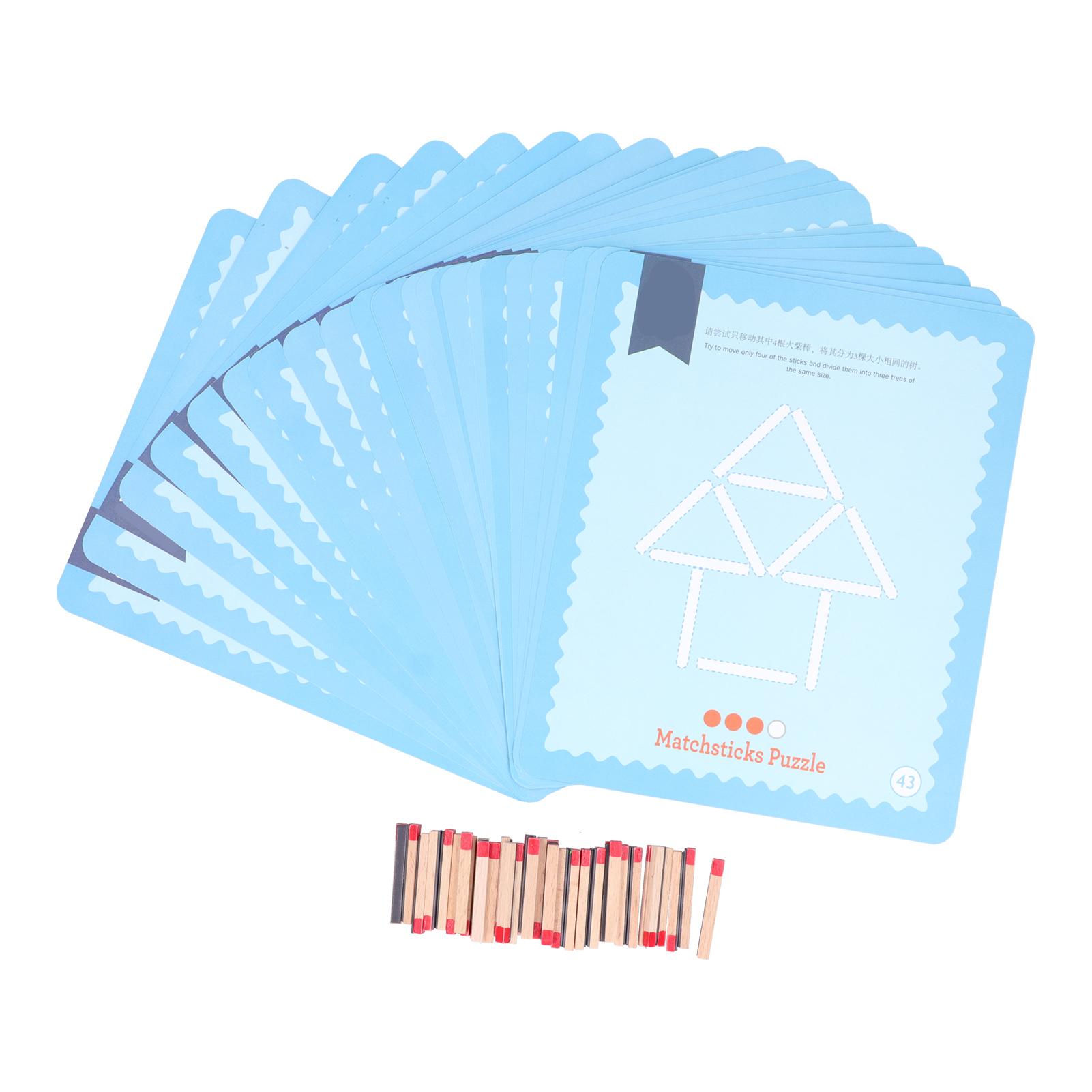 

Kids Matchsticks Toys Puzzle Concentration Mathematical Logic Training Card Game Toys