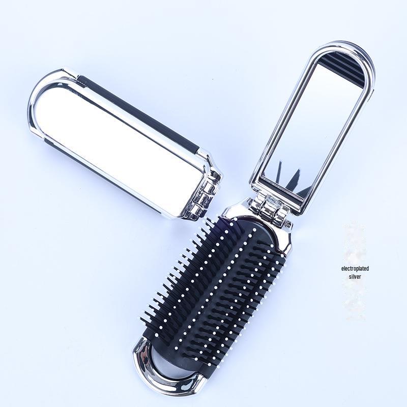 

Двухфункциональная складная массажная мини-расческа с воздушной подушкой и зеркалом