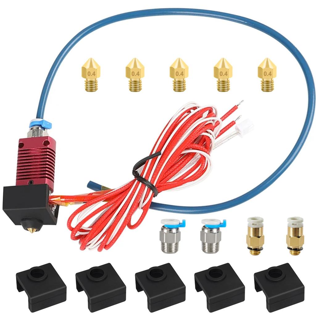 Creality Upgrade Ender 3 Hotend, Assembled Extruder with PTFE Tubing for Creality Ender 3 Pro/Ender 3 V2 Hot End Kit