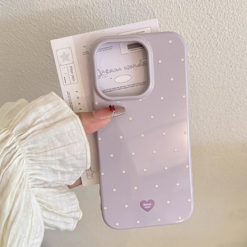 INS Polka Dot Small Fresh Mobile Phone Case for IPhone 17 16 15 14 13 Pro Max Ultra Slim Shockproof Cover for IPhone 17 Pro Case