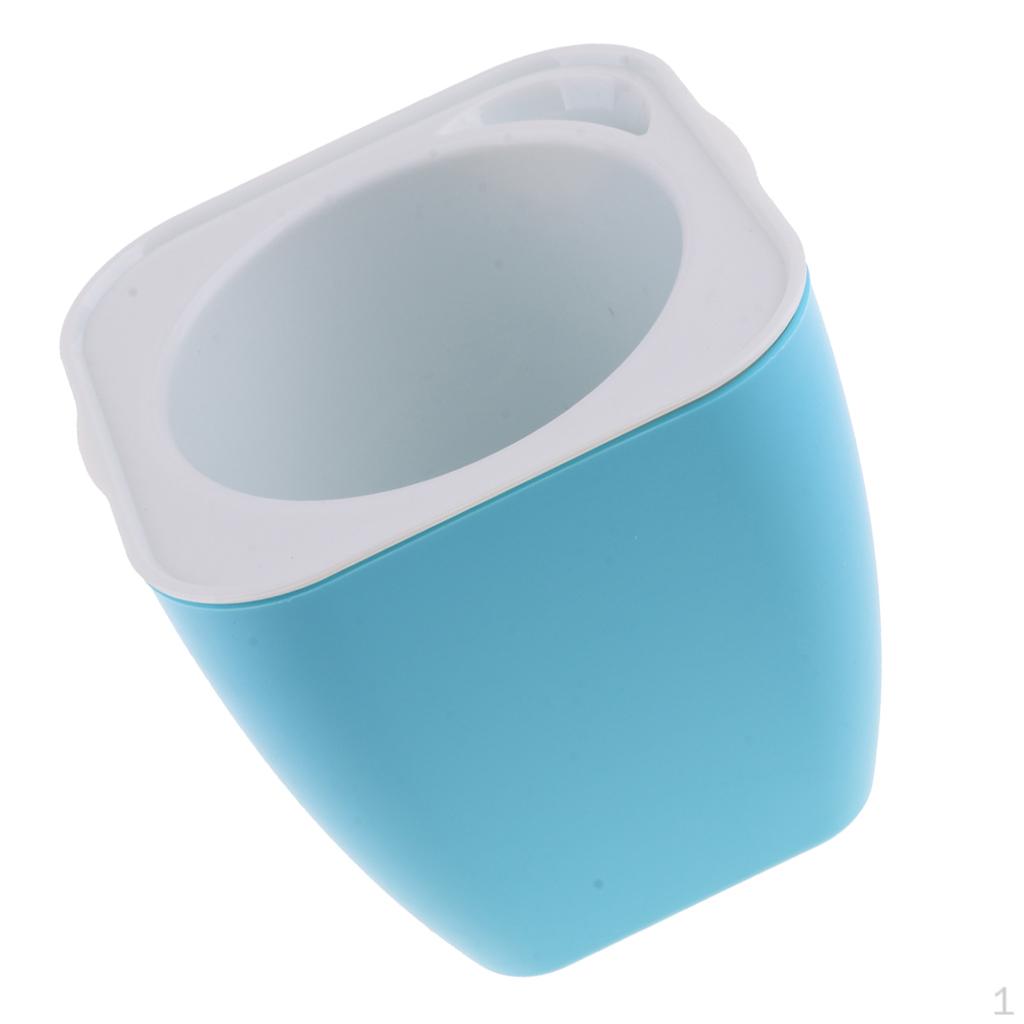 

3 Self-watering Plant Flower Pot Herbs Box Bed Plastic Planter garden and home desk Decor S Blue