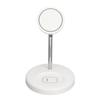 2 in 1 Magnetic Wireless Charger Metal and ABS White Wireless Charger Stand for IPhone 12 13 14