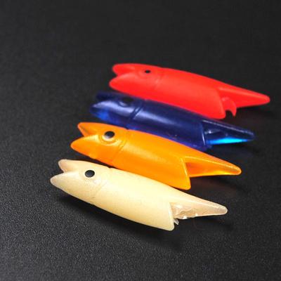 3 cm 0,7 g Rot/Dunkelblau/Orange/Leuchtend Weiß Silikon Fischkopf DIY Sabiki Rig Material Köder weicher Köder
