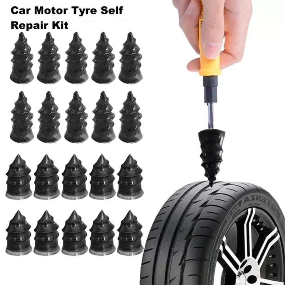60/20Pc Rubber Nail Mushroom Shape Puncture Tire Repair Tools For Car Motorcycle Bike Truck Vacuum Type Repairing Accessories