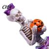 Embracing Pumpkin Skeleton Statue 2Pcs/Set Couple Statues, with Figurines, Men Funny Gifts Women Ornaments for Halloween Table Mantel Shelf Decoration