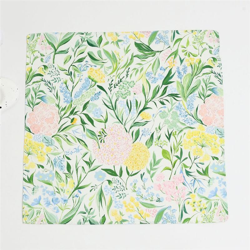 1Pc 34x34cm Women's Cotton Scarf Thin Absorbent Wipe Sweat Towel Antique Chinese Style Handkerchief