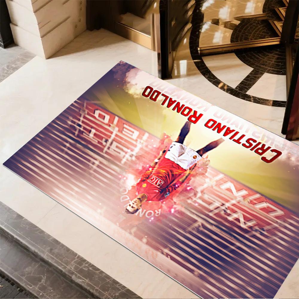 Football Players Floor Mat Design for Outdoor Living Rooms Foyer Entryway Anti-slip Rug Decorate Offices Perfect Birthday/Christmas Gift Idea
