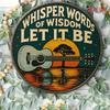 2D Flat Aluminum Sign Guitar Wall Art, Inspirational Metal Decor for Home, Indoor Outdoor High Quality