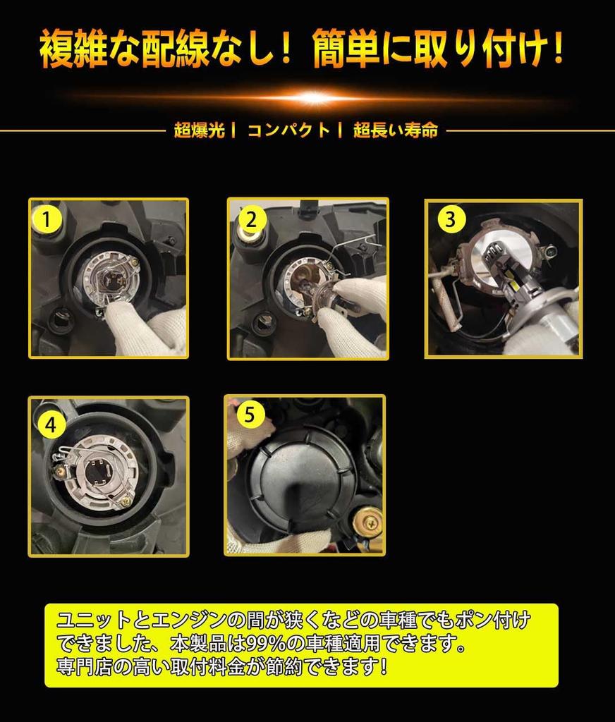 WENLE H4 LED Headlight New Vehicle Inspection 20x Lumens 80W Compatible with 12V DC Constant Current Long Quiet Cooling Instant Set of 2 Q66 H4