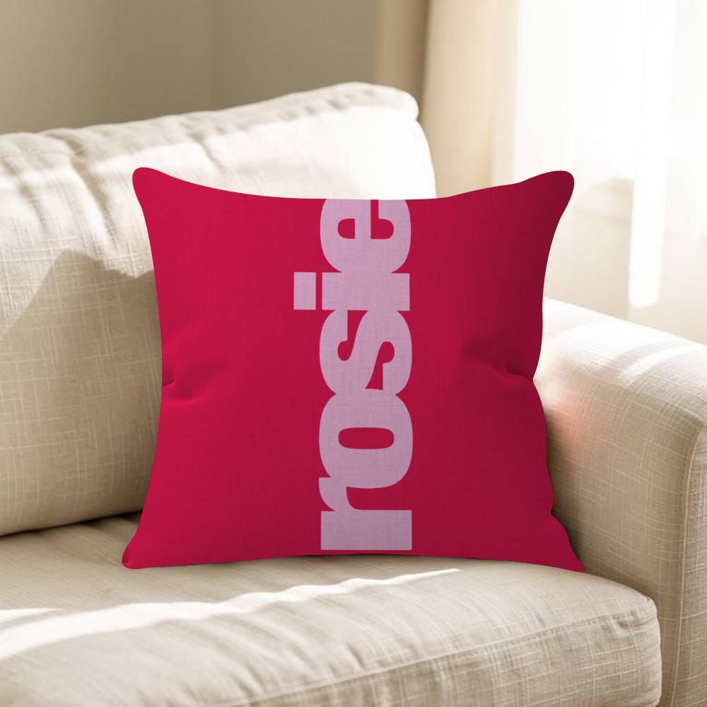 Ins Korean Sweet Pink Letters Pillowcases Home Bedding Decorative Pillow Cover Wedding Super Soft Pillow Case