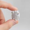 Geometric Low-Poly Dog Statue, 3D Printed Mini Dog Ornament, White Cute Puppy Figurine, Modern Desktop Decoration for Home Office Gift Ideas