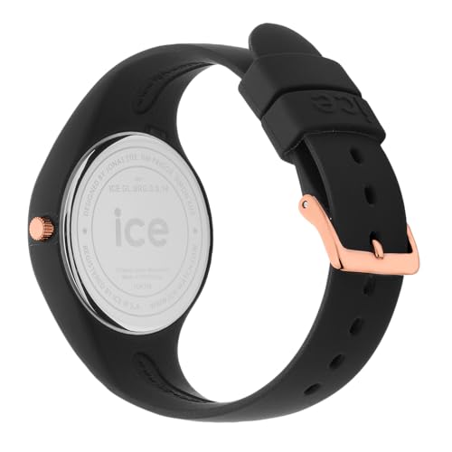 Authorized Ice-watch Women's Watch 024521 ICE Glam Black Rose Gold Small Plus 37mm 3-Hand Watch