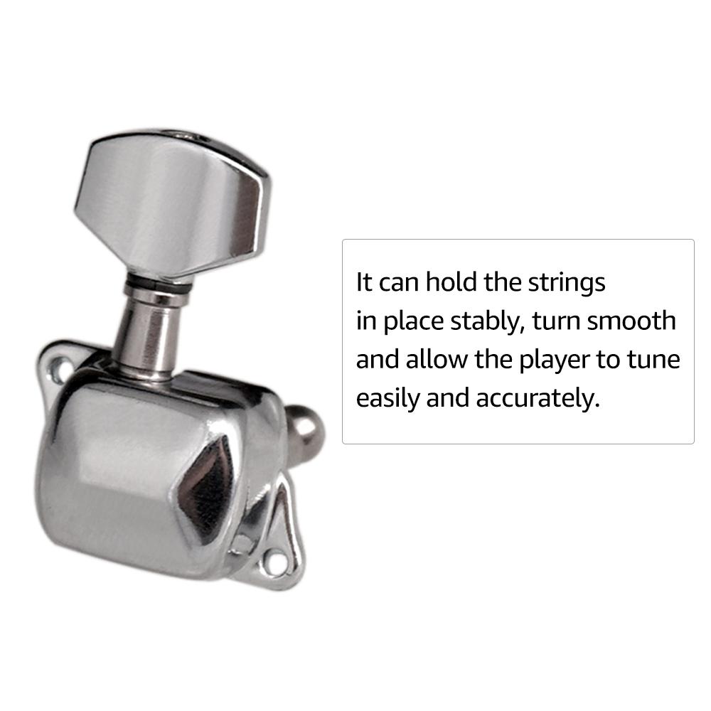 6 bucăți Coarde de acordare pentru chitară Capete pentru aparate de acordare semi-închise Tunere pentru electrice