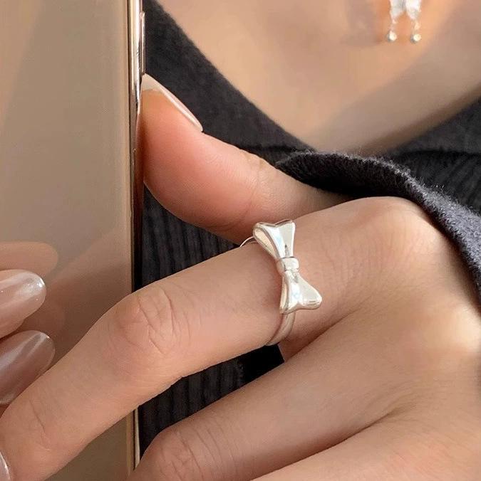 Adjustable Heart Ring: Women's 925 Sterling Silver, Retro Minimalist Style, Index Finger Fashion