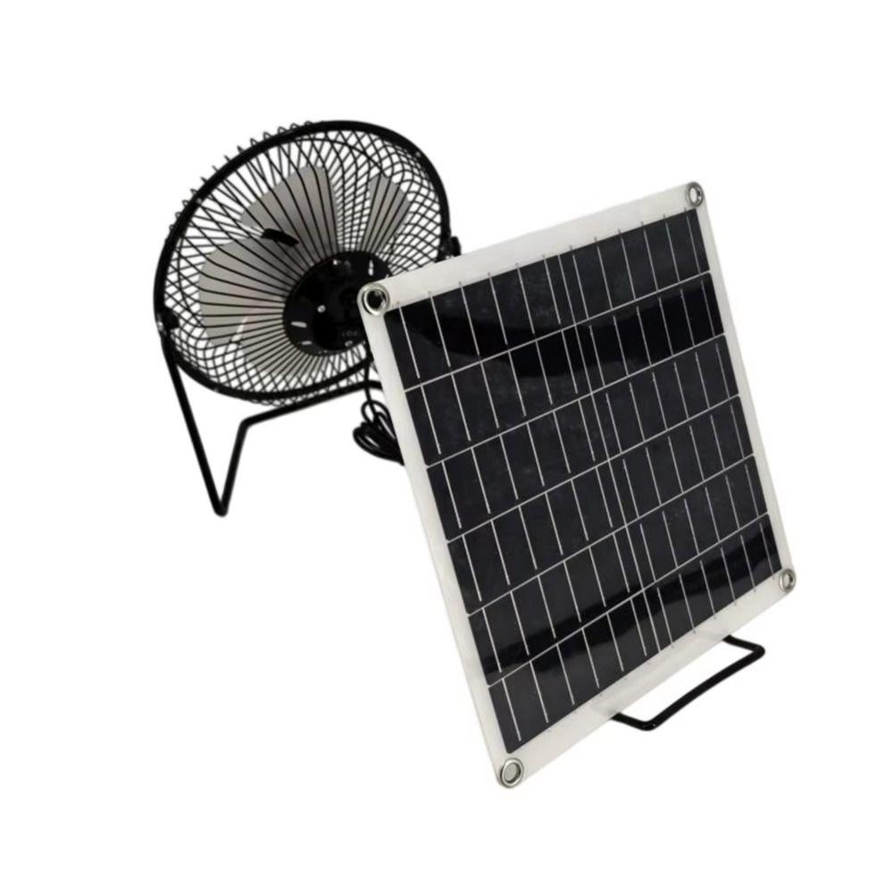 Battery Operated Solar Fan Low Noise Exhaust Fan Light Kit Cooling Fan Office