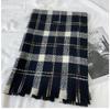 New Plaid Scarf Girls Winter Thickened Warm Shawl Dual-purpose Retro Couple Scarf