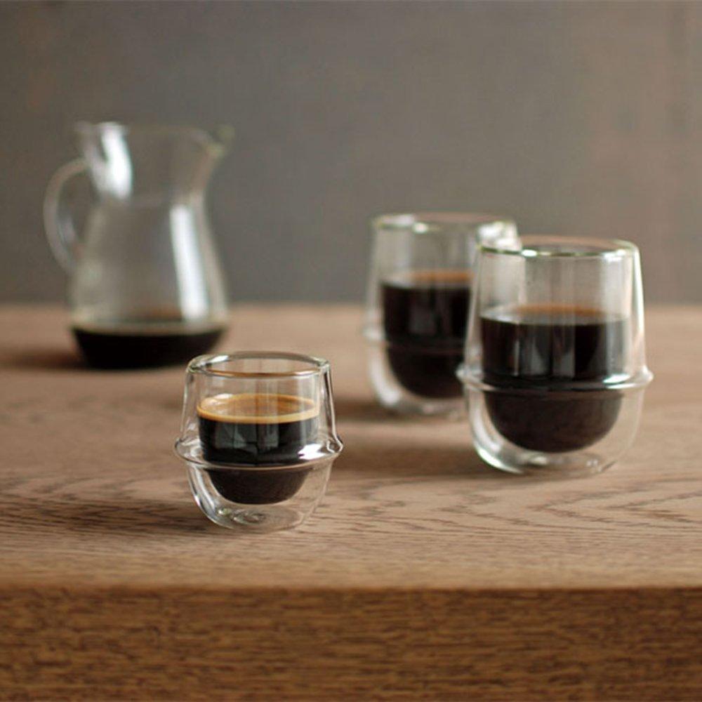 Double-Walled Kinto KRONOS Cups - Maintain Temperature - Prevent Condensation - Set of 2