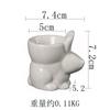 Hand-Painted Rabbit Egg Holder Ceramic Egg Cup Creative Three-Dimensional Cartoon Ornament Ring Beauty Sundries Storage Box