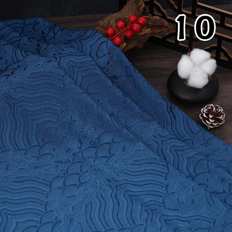 100x150cm Meerwasser Wolke Welle Jacquard Brokatstoff Chinesischer Stil Damast Satin DIY Nähen Hanfu Cheongsam Antikes Kostüm