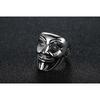 European and American Fashion Film and Television Peripheral Mask V Face Revenge Titanium Steel Ring Personalized Clown Ring Jewelry 2026