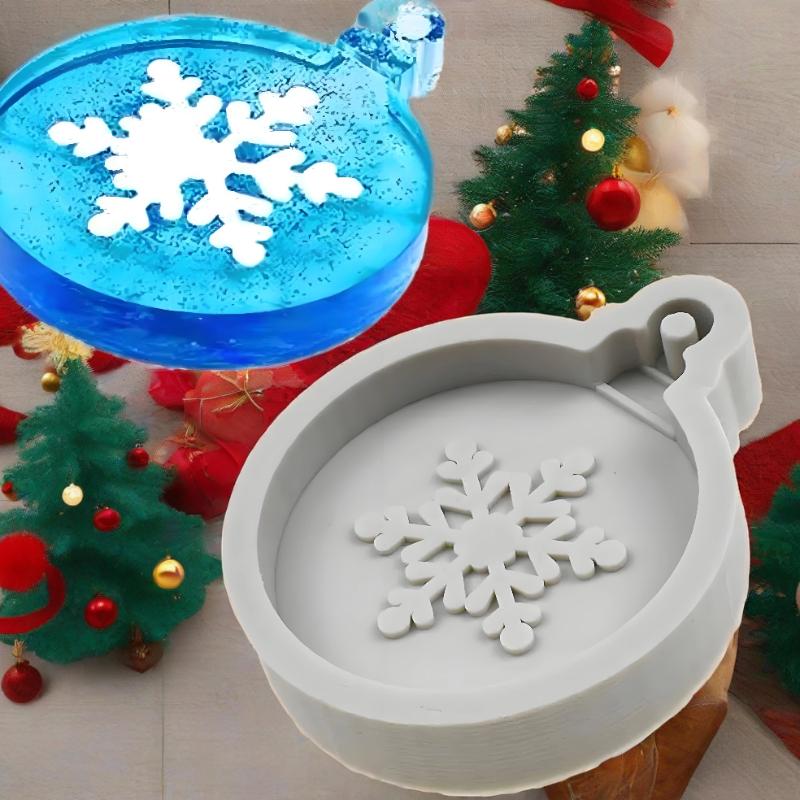Mini Christmas Silicone Mold Set with Holes, Used for DIY Chocolate, Candy, Frosting, Cake Decoration, Crayons, Melting Stone