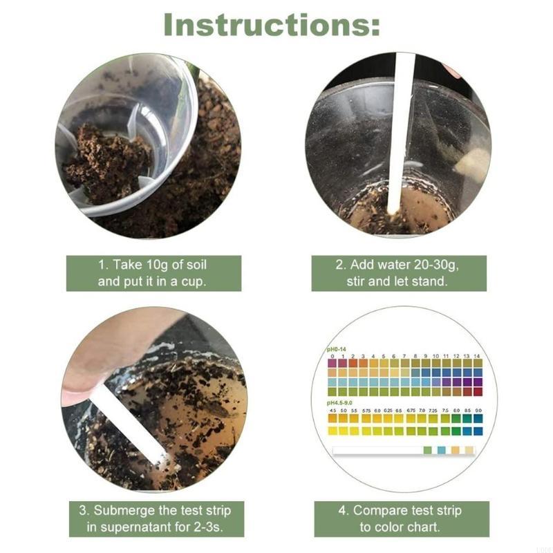 

Soil Test Strips 100pcs/set Accurate Tester Testing Soil Home Garden Lawn CN