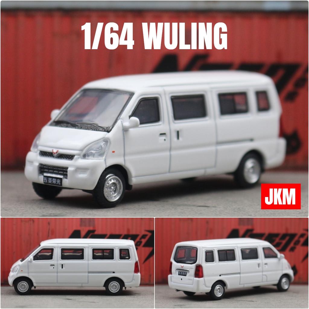 1/64 WULING Chevrolet N300 Move Van Miniature JKM 1:64 Diecast Metal Vehicle Bus Collection Free Wheels Gift For Boys Children