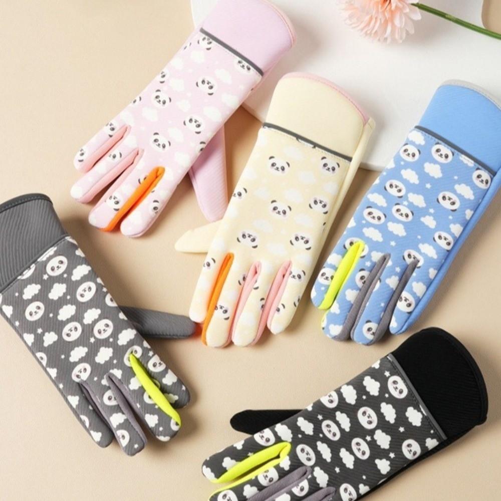 Panda Print Children Gloves Windproof Cycling Gloves New Warm Mittens for Boys and Girls