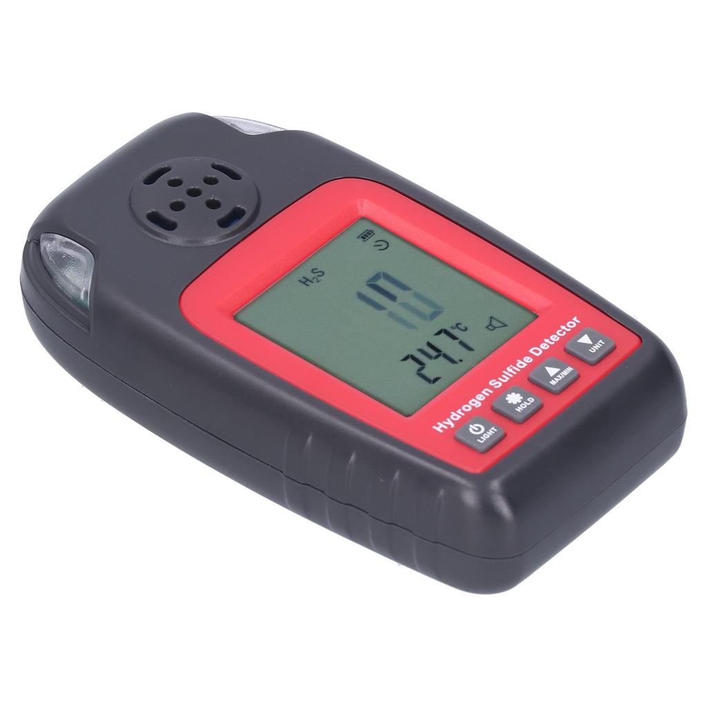 WT8822 Hydrogen Sulfide Detector Portable H2S Leakage Monitor with Sound Light Alarm