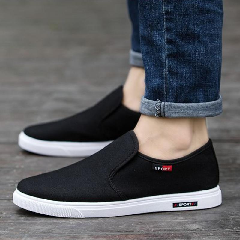 Fashion Casual Shoes for Men Korean Style Alphabet Round Toe Man Shoe Without Leather Luxury Sale Walking Comfortable Size 44 Sneakers