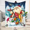 Christmas 373 Blanket Ultra-Soft Great for Picnics Bed Bedding All-Season Use Modern Style Gift for Travel Home Birthdays