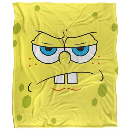 SpongeBob SquarePants Silky Angry Face Supersoft Blanket
