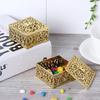 Backdekoration Europäische Süßigkeitenbox Quadratische Plastik-Hochzeitssüßigkeitenbox Dekorative Hohlzuckerbox Geburtstagsparty