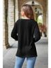 2024 Autumn Winter New Women Long Sleeve T-shirts Ladies Fashion Buttons V-neck Knitted Tee Shirt Female Solid Color Casual Tops