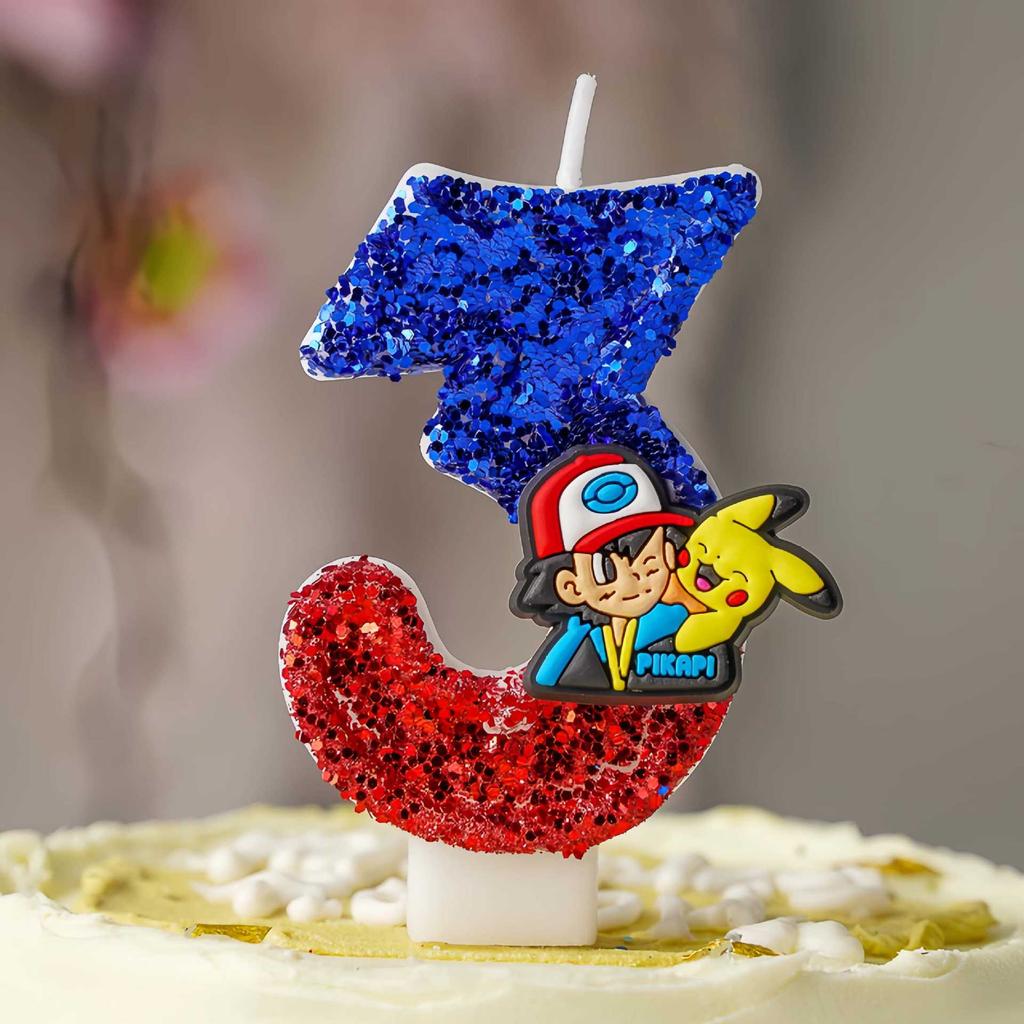 Number Candles 0-9 Set for Birthday Decorations, Baking Supplies for Kids Party