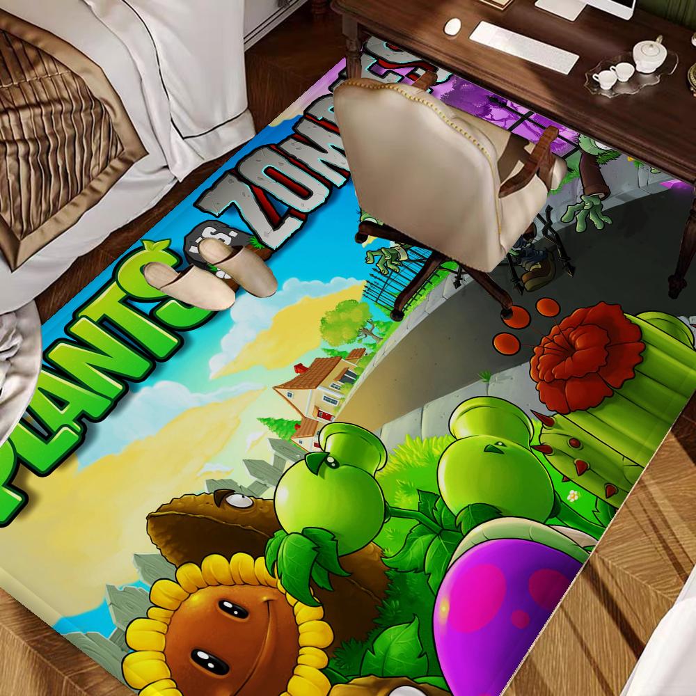 P-plant Vs Z-zombie Floor Mat Rectangle Anti-slip Home Soft Badmat Front Door Indoor Outdoor Mat Hotel Decor Mat