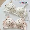 Cute Cartoon Printed Underwear Schoolgirl Without Steel Ring Comfortable Breathable Thin Small Breasts Gather Bra Girl Sweet