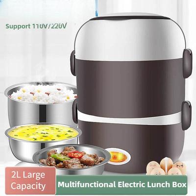 200W Portable Steaming And Cooking Hot Rice Equipment Multi Functional Electric Lunch Box Workers Heating Insulated Boxes