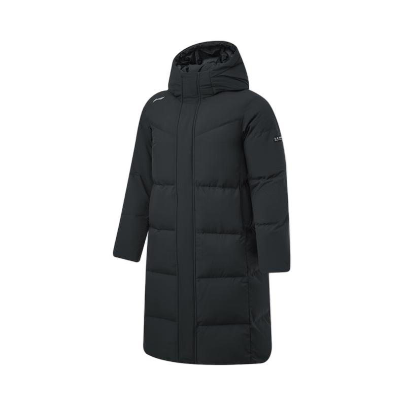 Li-Ning Men s Water-Repellent Duck Down Long Hooded Puffer Jacket 3XL