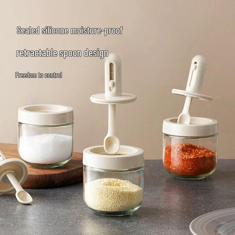 

KATEI STORY Стеклянные банки для специй на кухню 300ml, Includes Label Stickers