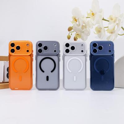 Applicable To iPhone17ProMax Matte Semi-transparent Lens Mobile Phone Case with Ai Camera Button, the New 17Pro Fine Hole Magsafe Magnetic Suction