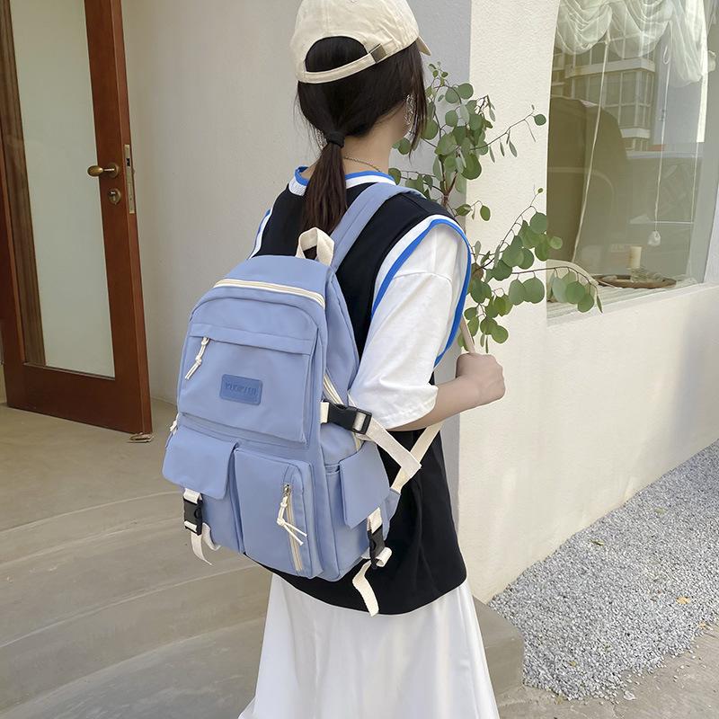 Backpack New Women's Bag Fashion College Wind Nylon Backpack Student School Bag