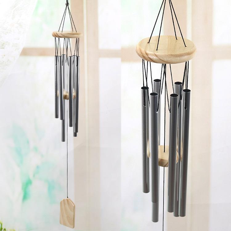 Retro Wooden & Metal Wind Chime: Pastoral Wall Hanging Ornament & Creative Home Gift Pendant